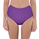 Pattern Violet Purple Background Reversible High-Waist Bikini Bottoms