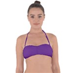 Pattern Violet Purple Background Halter Bandeau Bikini Top