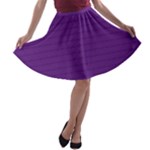 Pattern Violet Purple Background A-line Skater Skirt