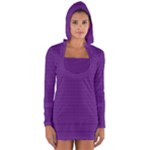 Pattern Violet Purple Background Long Sleeve Hooded T-shirt