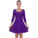 Pattern Violet Purple Background Quarter Sleeve Skater Dress