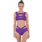Pattern Violet Purple Background Bandaged Up Bikini Set 