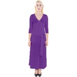 Pattern Violet Purple Background Quarter Sleeve Wrap Maxi Dress
