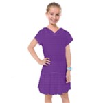 Pattern Violet Purple Background Kids  Drop Waist Dress