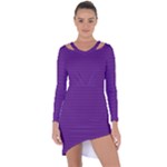 Pattern Violet Purple Background Asymmetric Cut-Out Shift Dress
