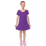 Pattern Violet Purple Background Kids  Short Sleeve Velvet Dress