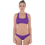 Pattern Violet Purple Background Cross Back Hipster Bikini Set