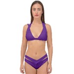 Pattern Violet Purple Background Double Strap Halter Bikini Set