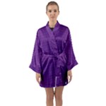 Pattern Violet Purple Background Long Sleeve Kimono Robe