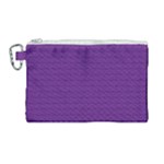 Pattern Violet Purple Background Canvas Cosmetic Bag (Large)