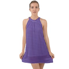 Purple Triangulate Halter Tie Back Chiffon Dress by jumpercat