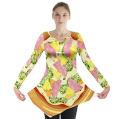 Pizza Clip Art Long Sleeve Tunic  by Sapixe