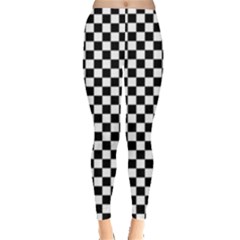 Checker Black And White Leggings  by jumpercat