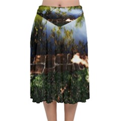 Highland Park 10 Velvet Flared Midi Skirt by bestdesignintheworld