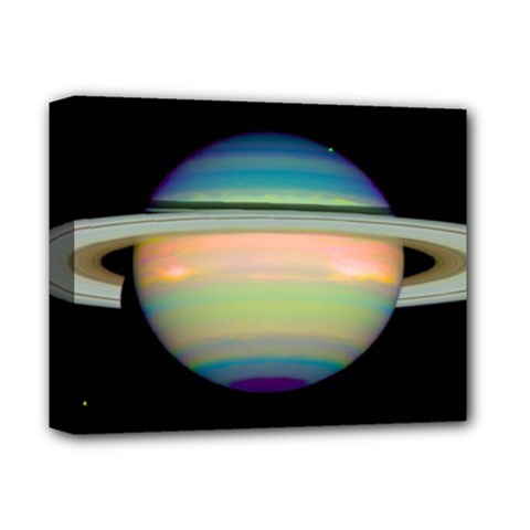 True Color Variety Of The Planet Saturn Deluxe Canvas 14  X 11  by Sapixe