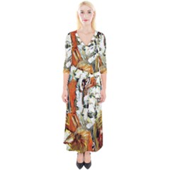 Athena Quarter Sleeve Wrap Maxi Dress by bestdesignintheworld