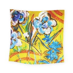 Dscf1422 - Country Flowers In The Yard Square Tapestry (small) by bestdesignintheworld