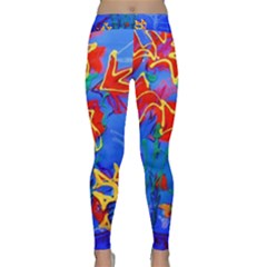 Dscf1433 - Red Lillies Classic Yoga Leggings by bestdesignintheworld