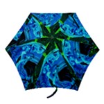Dscf1604 - lady in blue kimono Mini Folding Umbrellas