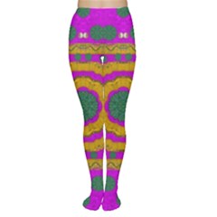 Peacock Flowers Ornate Decorative Happiness Women s Tights by pepitasart