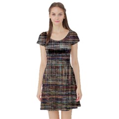 Unique Pattern Short Sleeve Skater Dress