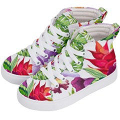 Vector Pattern Tropical Kid s Hi-top Skate Sneakers by Sapixe