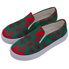 Christmas Background Kids  Canvas Slip Ons