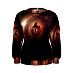 Steampunk Airship Sailing The Stars Of Deep Space Women s Sweatshirt by jayaprime