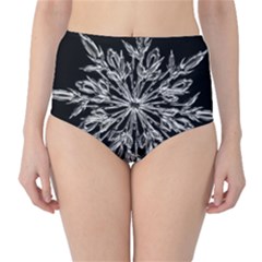Ice Crystal Ice Form Frost Fabric High-waist Bikini Bottoms by Sapixe