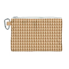 Pattern Gingerbread Brown Canvas Cosmetic Bag (large) by Sapixe