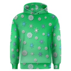 Snowflakes Winter Christmas Overlay Men s Overhead Hoodie by Sapixe