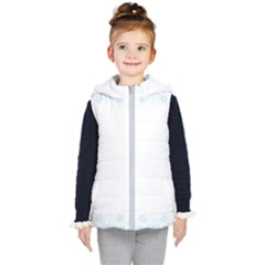 The Background Snow Snowflakes Kid s Hooded Puffer Vest by Sapixe