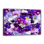 Graphic Background Pansy Easter Canvas 18  x 12 