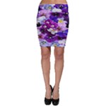 Graphic Background Pansy Easter Bodycon Skirt