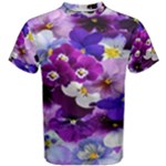 Graphic Background Pansy Easter Men s Cotton Tee