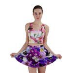 Graphic Background Pansy Easter Mini Skirt