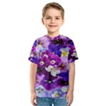 Graphic Background Pansy Easter Kids  Sport Mesh Tee