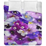 Graphic Background Pansy Easter Duvet Cover Double Side (California King Size)