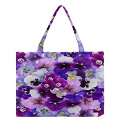 Graphic Background Pansy Easter Medium Tote Bag by Sapixe