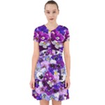 Graphic Background Pansy Easter Adorable in Chiffon Dress