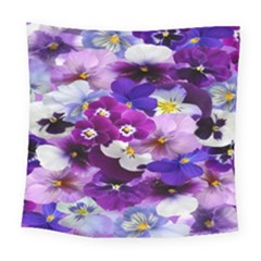 Graphic Background Pansy Easter Square Tapestry (large) by Sapixe