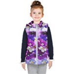 Graphic Background Pansy Easter Kid s Hooded Puffer Vest