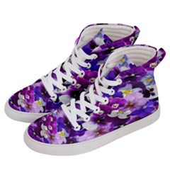 Graphic Background Pansy Easter Women s Hi-top Skate Sneakers by Sapixe