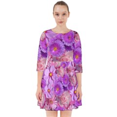 Flowers Blossom Bloom Nature Color Smock Dress