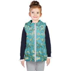 Almond Blossom  Kid s Hooded Puffer Vest by Valentinaart