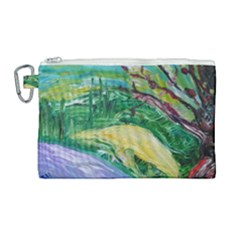 Yellow Boat And Coral Tree Canvas Cosmetic Bag (large)