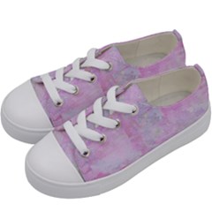 Soft Pink Watercolor Art Kids  Low Top Canvas Sneakers by yoursparklingshop