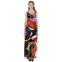 Abstract Full Colour Background Empire Waist Maxi Dress by Modern2018