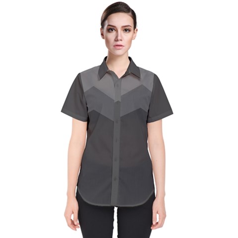 Gray Color Women s Short Sleeve Shirt by berwies