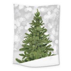 Christmas Xmas Tree Bokeh Medium Tapestry by Simbadda